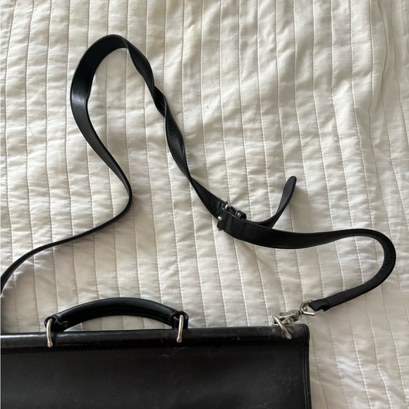 Vintage Coach Black Leather Messenger Brief - Picture 7 of 10
